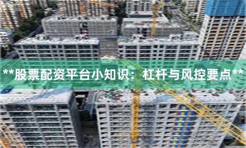**股票配资平台小知识：杠杆与风控要点**