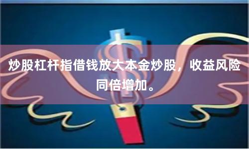 炒股杠杆指借钱放大本金炒股，收益风险同倍增加。